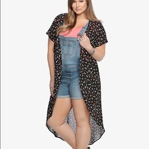 Torrid floral print sheer kimono